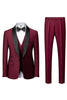 Load image into Gallery viewer, Black Shawl Lapel Three-Pieces Men&#39;s Suits