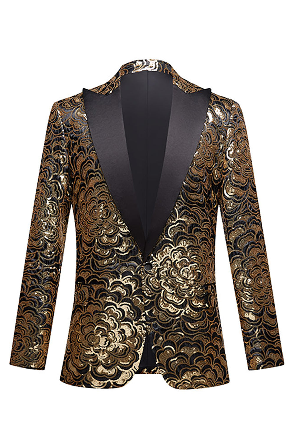 Golden Sequins Men's Blazer