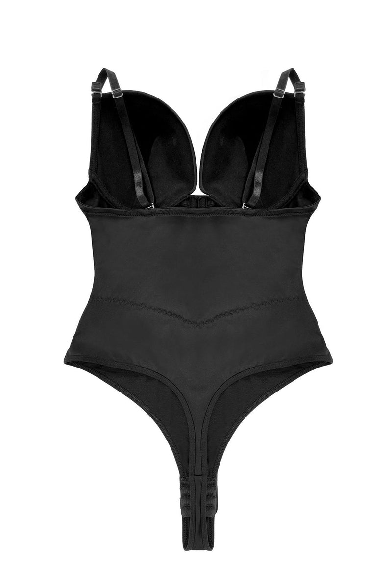 Load image into Gallery viewer, Black Corset Tummy Control Butt Lifting Bodysuit Shapewear