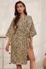 Load image into Gallery viewer, Khaki Leopard Printed Kimono Bridal Party Robe