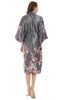 Load image into Gallery viewer, Grey Printed Kimono Bridal Party Robes