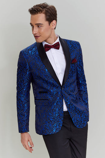 Royal Blue Shawl Lapel 2 Piece Slim fit Men's Suit