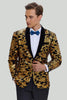 Load image into Gallery viewer, Men&#39;s Blazer Slim Fit Solid One Button Business Gold Suit Jacket