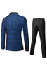 Load image into Gallery viewer, Black Jacquard Shawl Lapel Men&#39;s 2 Pieces Suits