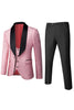 Load image into Gallery viewer, White Men&#39;s 3-Piece Suits Jacquard Tuxedo