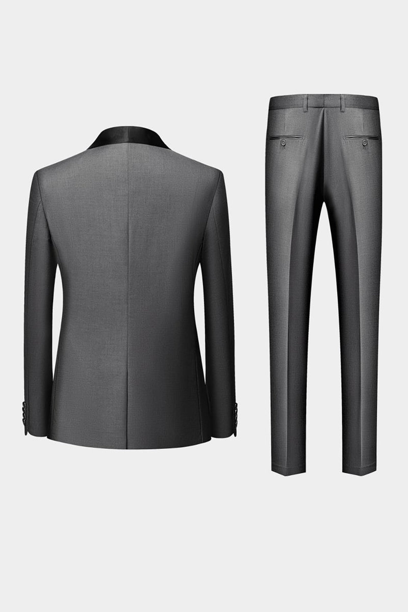 Load image into Gallery viewer, Grey Men&#39;s 2-Piece Suits