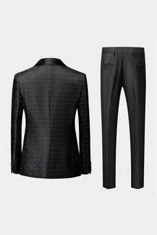 Black Men's 2-Piece Suits Shawl Lapel