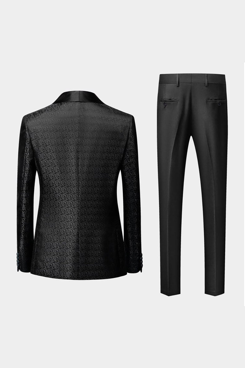 Load image into Gallery viewer, Black Men&#39;s 2-Piece Suits Shawl Lapel