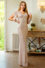 Load image into Gallery viewer, Glitter Mermaid Long Sleeves Apricot Formal Dress