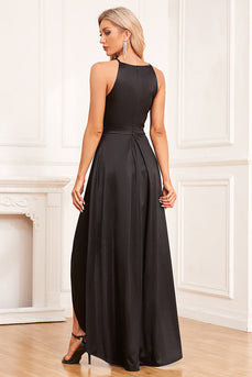 Asymmetrical Black Prom Dress