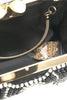 Load image into Gallery viewer, Golden Beaded Pearls Party Clutch