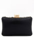 Load image into Gallery viewer, Black Beaded Shoulder Chain Evening Clutch