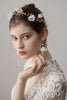 Load image into Gallery viewer, Beaded Flower Bridal Headband Earrings