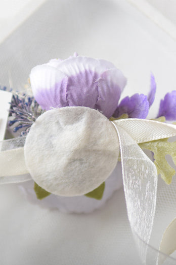 Blush Flower Wrist Corsage For Wedding