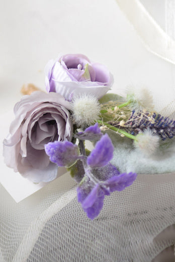 Blush Flower Wrist Corsage For Wedding