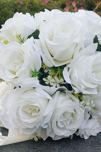 White Rose Bridesmaid Bouquet