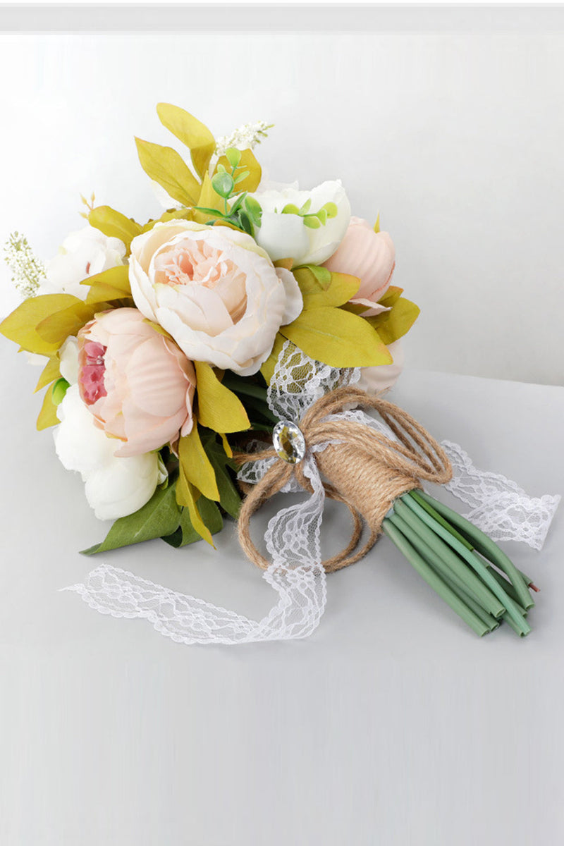 Load image into Gallery viewer, Colorful Boho Bridesmaid Bouquets with Lace String