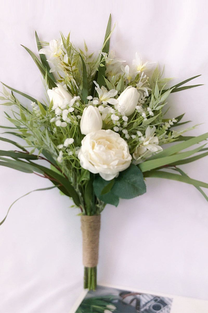 Load image into Gallery viewer, Greenery Bridesmaid Bouquet for Wedding