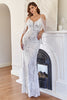 Load image into Gallery viewer, Glitter Mermaid White Sequins Prom Dress