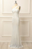 Load image into Gallery viewer, Mermaid One Shoulder White Sequins Long Prom Dress