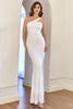 Load image into Gallery viewer, White One Shoulder Sequins Mermaid Prom Dress