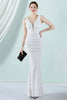 Load image into Gallery viewer, White Mermaid Prom Dress