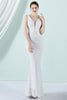 Load image into Gallery viewer, White Mermaid Prom Dress