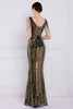 Load image into Gallery viewer, Gold Sequins Sheath Prom Dress with Fringes