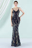 Load image into Gallery viewer, Apricot Silver Spaghetti Straps Mermaid Prom Dress