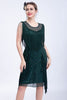 Load image into Gallery viewer, Black Glitter Sequins Cocktail Party Dress with Fringes