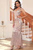 Load image into Gallery viewer, Black Sequin V-neck Sleeveless Mermaid Long Evening Party Dress