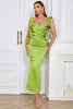 Load image into Gallery viewer, Green Sweetheart Neck Bodycon Long Open Back Party Dress