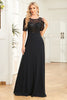 Load image into Gallery viewer, Sparkly Black Formal Dress with Short Sleeves