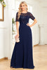 Load image into Gallery viewer, Sparkly Black Formal Dress with Short Sleeves