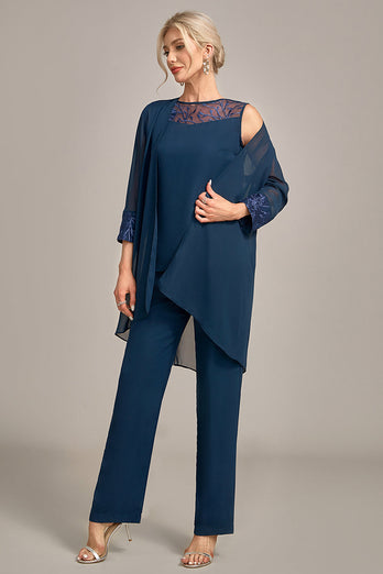 Chiffon pant suits for weddings hotsell