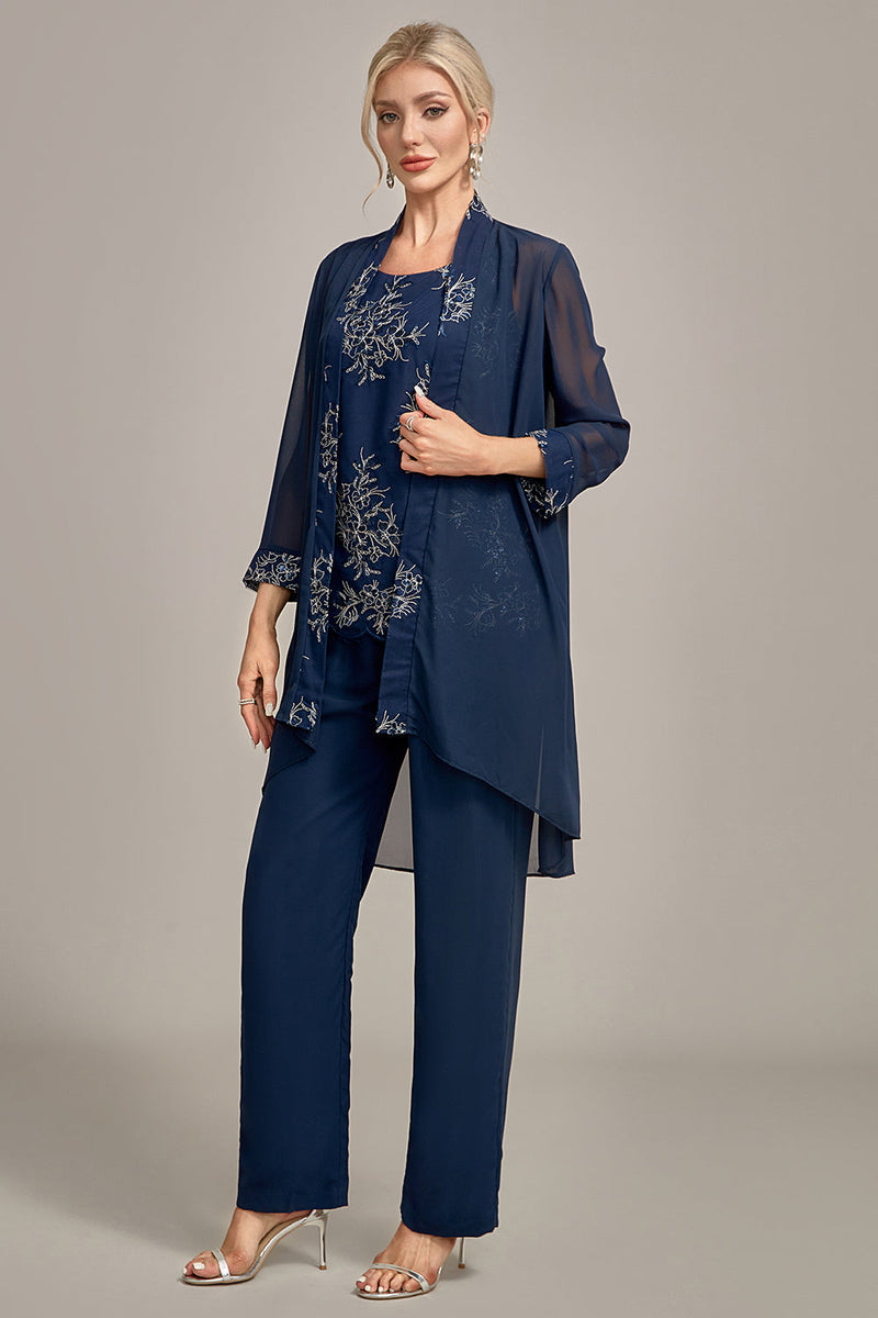 Mother of the bride navy pantsuit best sale