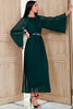 Load image into Gallery viewer, Dark Green Jewel Mother Dress with Belt