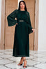 Load image into Gallery viewer, Dark Green Jewel Mother Dress with Belt