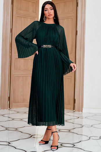 Dark Green Jewel Mother Dress with Belt