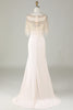 Load image into Gallery viewer, Sparkly Champagne Boat Neck Beaded Mermaid Long Prom Dress