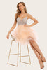 Load image into Gallery viewer, Pink Beaded Short Homecoming Dress