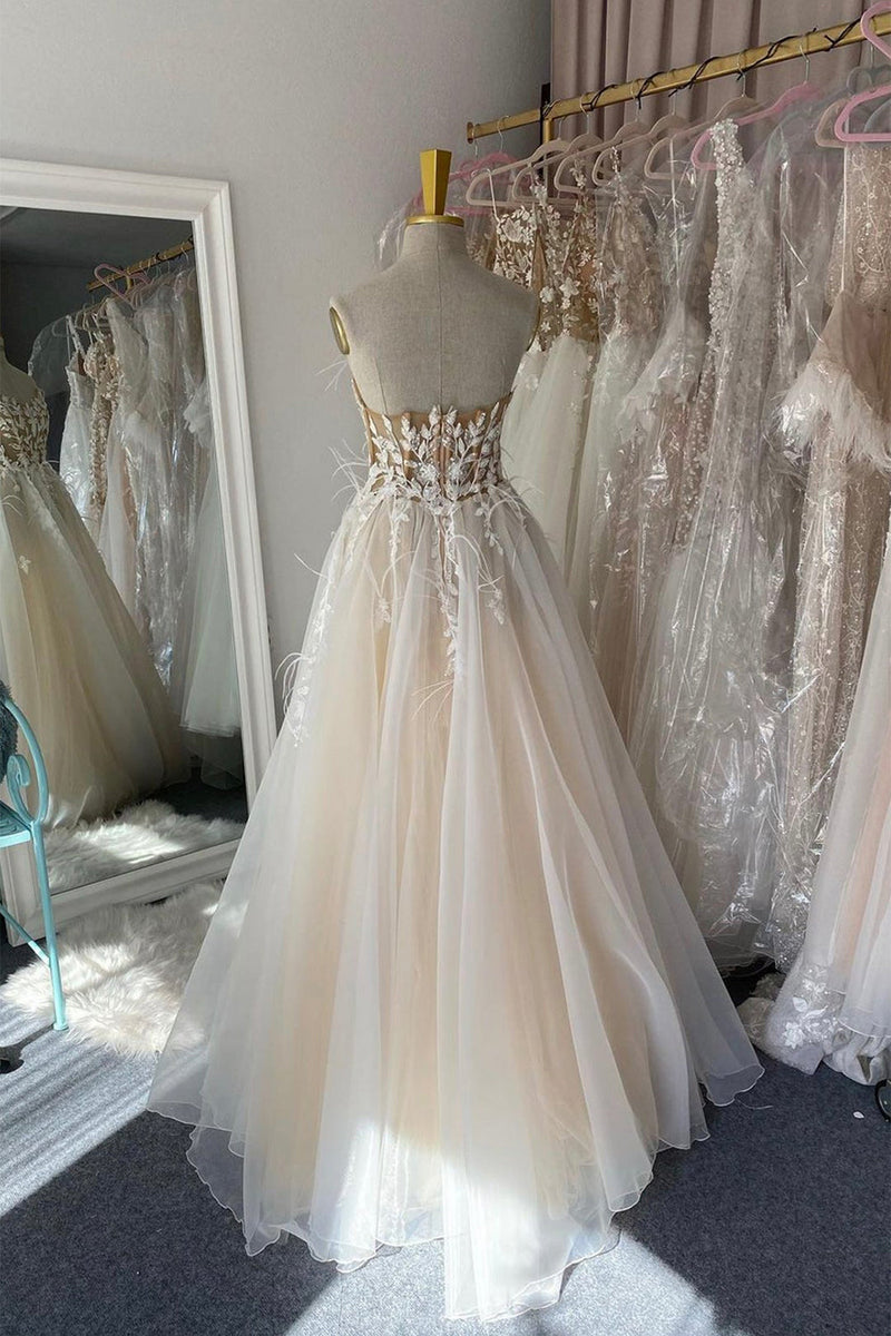 Load image into Gallery viewer, Ivory Long Prom Dress with Appliques