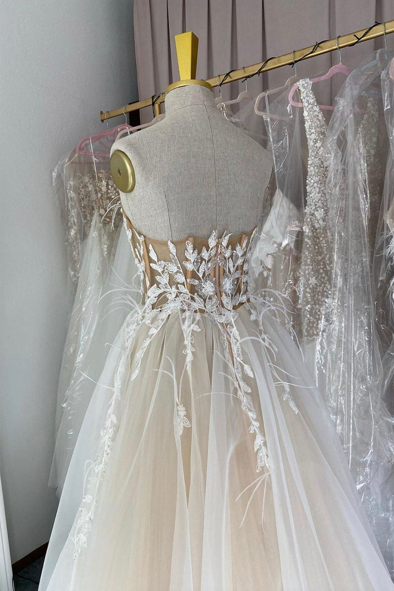 Load image into Gallery viewer, Ivory Long Prom Dress with Appliques