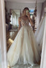 Load image into Gallery viewer, Ivory Long Prom Dress with Appliques