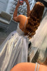 Load image into Gallery viewer, Glitter White Long Prom Dress with Pockets