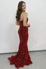 Load image into Gallery viewer, Mermaid Fuchsia Sequins Long Prom Dress