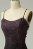 Load image into Gallery viewer, Dark Purple Spaghetti Straps Mermaid Prom Dress with Beading