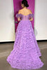 Load image into Gallery viewer, Off the Shoulder Princess Prom Dress with Feathers