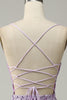 Load image into Gallery viewer, Mermaid Spaghetti Straps Purple Long Prom Dress with Appliques