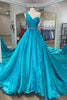 Load image into Gallery viewer, One Shoulder A Line Princess Prom Dress with Beading Waist